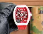 Franck Muller Vanguard Yachting V45 ETA2824 44*54mm 316L Steel Red Band Watch